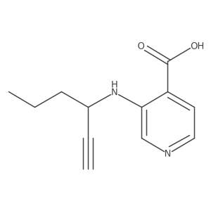 3-[(Hex-1-yn-3-yl)amino]pyridine-4-carboxylic acid Structure