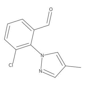 3-Chloro-2-(4-methyl-1H-pyrazol-1-yl)benzaldehyde结构式