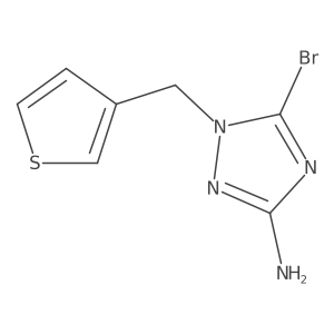 5-Bromo-1-[(thiophen-3-yl)methyl]-1H-1,2,4-triazol-3-amine结构式