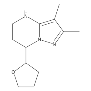 2,3-dimethyl-7-(oxolan-2-yl)-4H,5H,6H,7H-pyrazolo[1,5-a]pyrimidine结构式