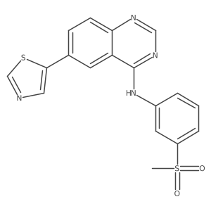 N-[3-(methylsulfonyl)phenyl]-6-(5-thiazolyl)-4-quinazolinamine Structure