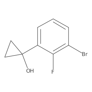 1-(3-Bromo-2-fluorophenyl)cyclopropan-1-ol结构式