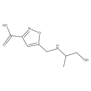5-{[(1-Hydroxypropan-2-yl)amino]methyl}-1,2-oxazole-3-carboxylic acid Structure