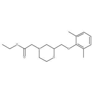 Ethyl 2-(2-((2,6-dimethylphenoxy)methyl)morpholino)acetate Structure