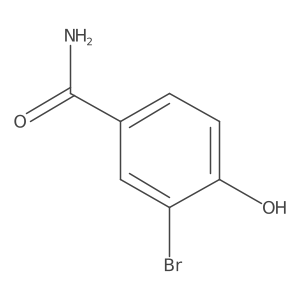 3-Bromo-4-hydroxybenzamide结构式