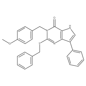 2-(benzylthio)-3-(4-methoxybenzyl)-7-phenyl-3H-pyrrolo[3,2-d]pyrimidin-4(5H)-one Structure