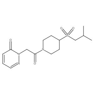 2-(2-(4-(isobutylsulfonyl)piperidin-1-yl)-2-oxoethyl)pyridazin-3(2H)-one结构式