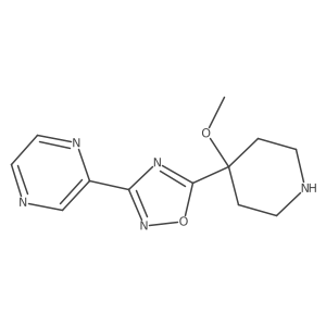 2-[5-(4-Methoxypiperidin-4-yl)-1,2,4-oxadiazol-3-yl]pyrazine结构式