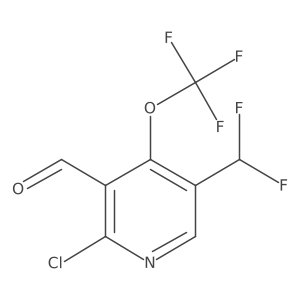 2-Chloro-5-(difluoromethyl)-4-(trifluoromethoxy)nicotinaldehyde结构式