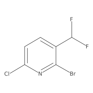 2-Bromo-6-chloro-3-(difluoromethyl)pyridine Structure