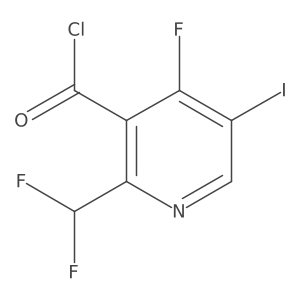 2-(Difluoromethyl)-4-fluoro-5-iodopyridine-3-carbonyl chloride Structure