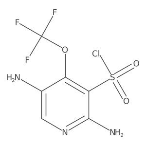 2,5-Diamino-4-(trifluoromethoxy)pyridine-3-sulfonyl chloride结构式
