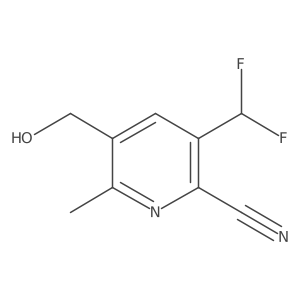 3-(Difluoromethyl)-5-(hydroxymethyl)-6-methylpicolinonitrile Structure