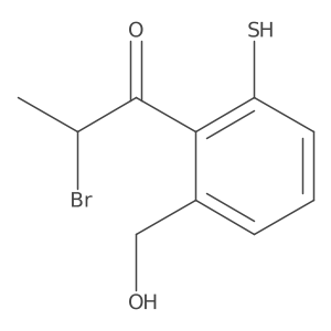 2-(2-Bromopropanoyl)-3-mercaptobenzylalcohol Structure