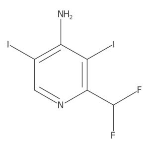 2-(Difluoromethyl)-3,5-diiodopyridin-4-amine结构式