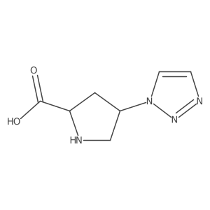 (2S,4S)-4-(1H-1,2,3-triazol-1-yl)pyrrolidine-2-carboxylic acid Structure