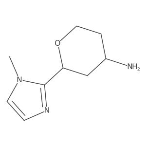 2-(1-methyl-1H-imidazol-2-yl)oxan-4-amine Structure