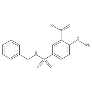 N-benzyl-4-hydrazinyl-3-nitrobenzene-1-sulfonamide Structure