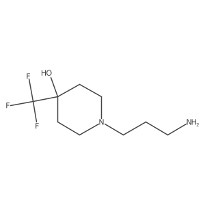 1-(3-Aminopropyl)-4-(trifluoromethyl)piperidin-4-ol结构式