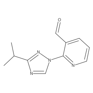 2-[3-(propan-2-yl)-1H-1,2,4-triazol-1-yl]pyridine-3-carbaldehyde结构式