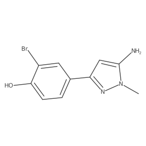 4-(5-amino-1-methyl-1H-pyrazol-3-yl)-2-bromophenol结构式