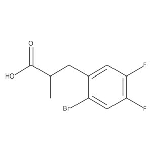3-(2-Bromo-4,5-difluorophenyl)-2-methylpropanoic acid结构式