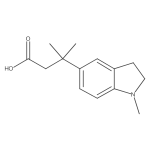 3-methyl-3-(1-methyl-2,3-dihydro-1H-indol-5-yl)butanoic acid Structure