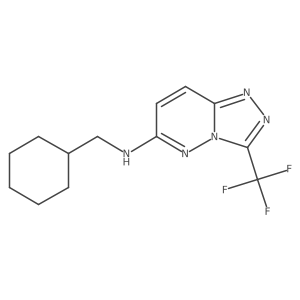 FC(F)(F)c1nnc2ccc(NCC3CCCCC3)nn12结构式