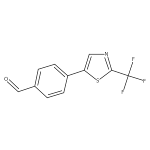 4-(2-(Trifluoromethyl)thiazol-5-yl)benzaldehyde结构式