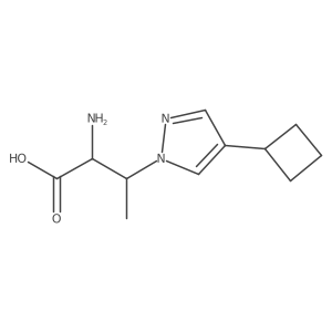 2-amino-3-(4-cyclobutyl-1H-pyrazol-1-yl)butanoic acid Structure