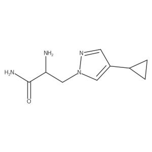 2-amino-3-(4-cyclopropyl-1H-pyrazol-1-yl)propanamide Structure
