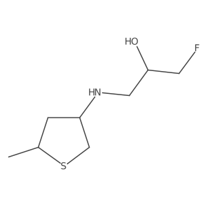 1-Fluoro-3-[(5-methylthiolan-3-yl)amino]propan-2-ol结构式