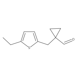 1-[(5-Ethylthiophen-2-yl)methyl]cyclopropane-1-carbaldehyde Structure