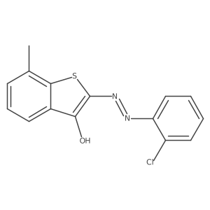 (2Z)-2-[2-(2-chlorophenyl)hydrazin-1-ylidene]-7-methyl-2,3-dihydro-1-benzothiophen-3-one Structure