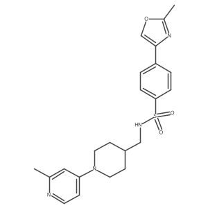 4-(2-methyloxazol-4-yl)-N-((1-(2-methylpyridin-4-yl)piperidin-4-yl)methyl)benzenesulfonamide Structure