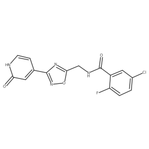 5-chloro-2-fluoro-N-((3-(2-oxo-1,2-dihydropyridin-4-yl)-1,2,4-oxadiazol-5-yl)methyl)benzamide Structure