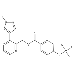 N-((3-(1-methyl-1H-pyrazol-4-yl)pyrazin-2-yl)methyl)-4-(trifluoromethoxy)benzamide Structure