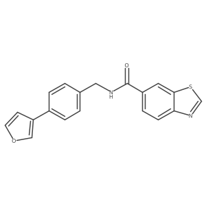 N-(4-(furan-3-yl)benzyl)benzo[d]thiazole-6-carboxamide Structure