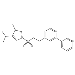 N-([2,3'-bipyridin]-4-ylmethyl)-2-isopropyl-1-methyl-1H-imidazole-4-sulfonamide结构式