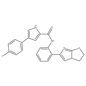 N-(2-(2,3-dihydroimidazo[2,1-b]thiazol-6-yl)phenyl)-4-(4-fluorophenyl)-1H-pyrrole-2-carboxamide结构式