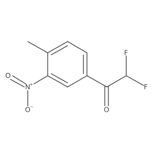 2,2-Difluoro-1-(4-methyl-3-nitrophenyl)ethan-1-one结构式