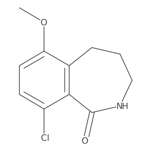 9-chloro-6-methoxy-2,3,4,5-tetrahydro-1H-2-benzazepin-1-one结构式