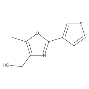 (5-Methyl-2-(thiophen-3-yl)oxazol-4-yl)methanol结构式