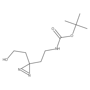 tert-butyl (2-(3-(2-hydroxyethyl)-3H-diazirin-3-yl)ethyl)carbamate Structure