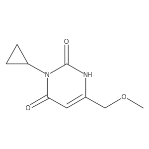 3-Cyclopropyl-6-(methoxymethyl)-1,2,3,4-tetrahydropyrimidine-2,4-dione Structure