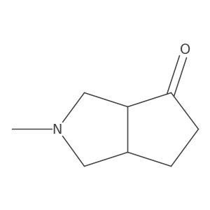 2-Methyl-octahydrocyclopenta[c]pyrrol-4-one结构式
