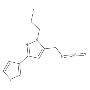 5-(azidomethyl)-1-(2-fluoroethyl)-3-(thiophen-3-yl)-1H-pyrazole结构式