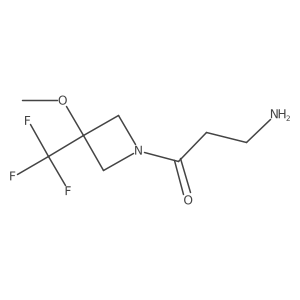 3-Amino-1-(3-methoxy-3-(trifluoromethyl)azetidin-1-yl)propan-1-one结构式