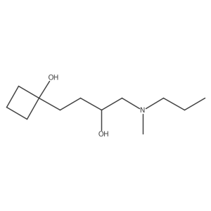 1-{3-Hydroxy-4-[methyl(propyl)amino]butyl}cyclobutan-1-ol结构式