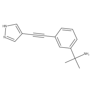 2-{3-[2-(1H-pyrazol-4-yl)ethynyl]phenyl}propan-2-amine Structure